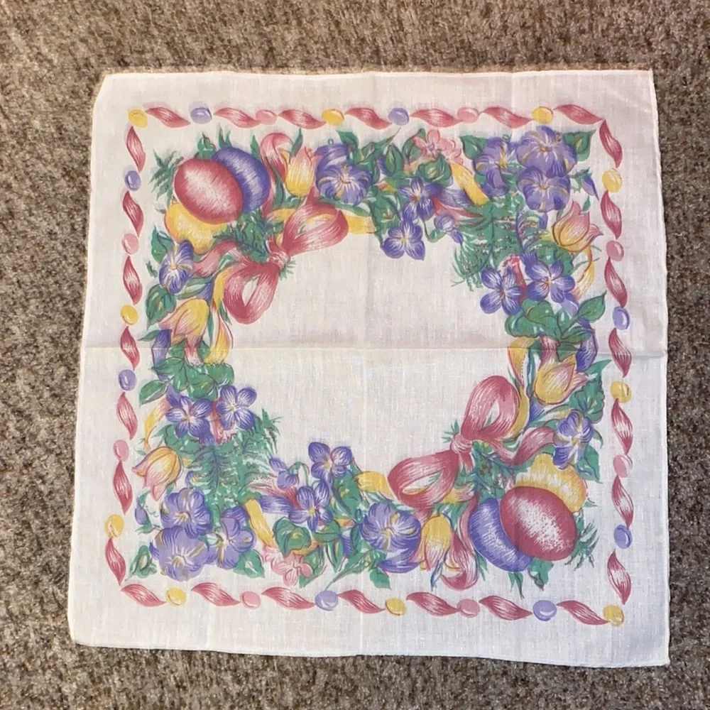 NEW Easter set - cotton/poly tablecloth and 4 napkins set